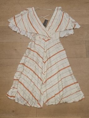 Allen Schwartz  Micro Dot Capelet A Line Dress Sz 2 MADE IN USA